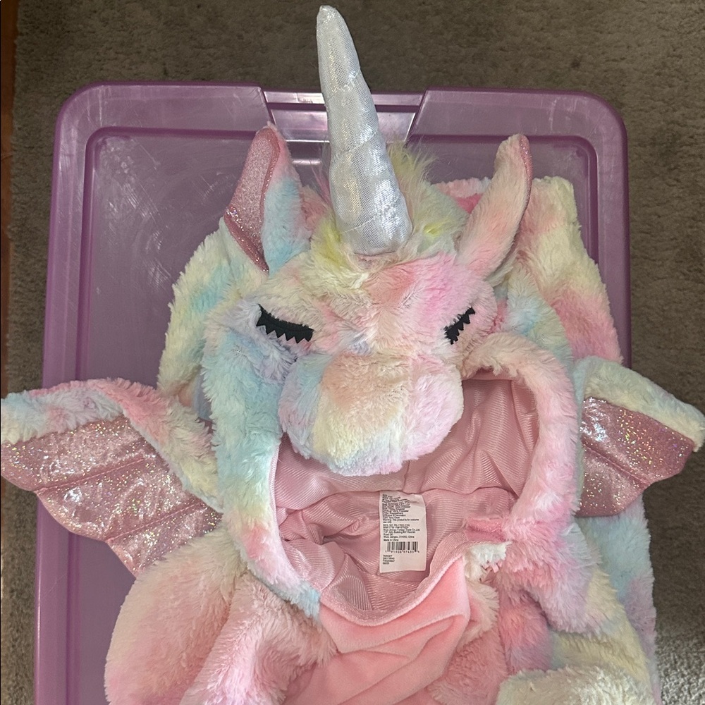 Pegasus Costume With Pastel Fleece for Kids Size 4/5 - Picture 7 of 10